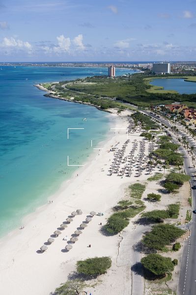 Aruba Aerial Photo Of Eagle Beach And High Rise Hotels Of Palm Beach